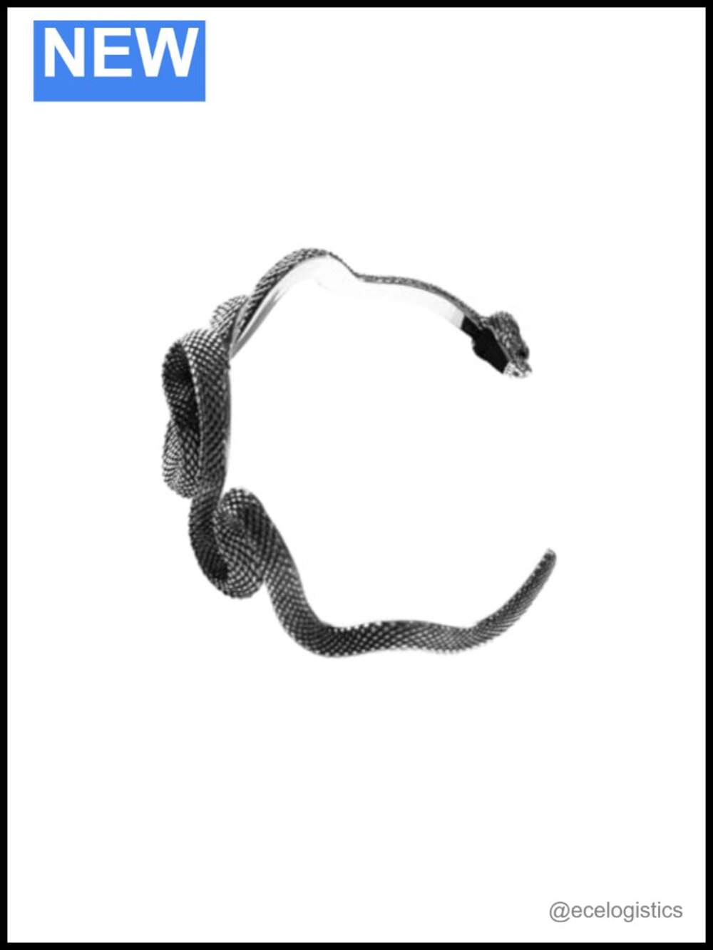 Coiled Snake Cuff Bracelet Brass White Bronze Serpent Jewelry Gift